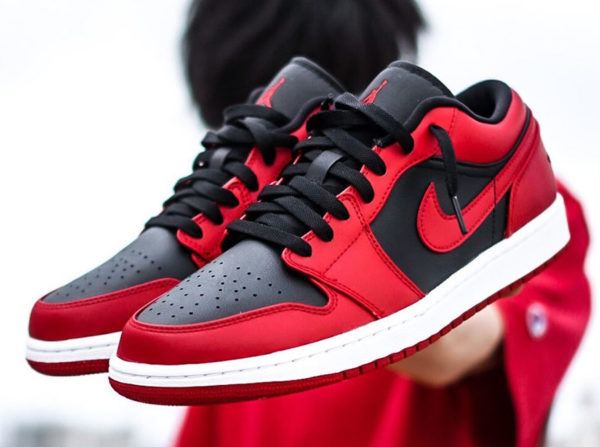 Air Jordan 1 Low Reverse Bred Varsity Red 553558-606