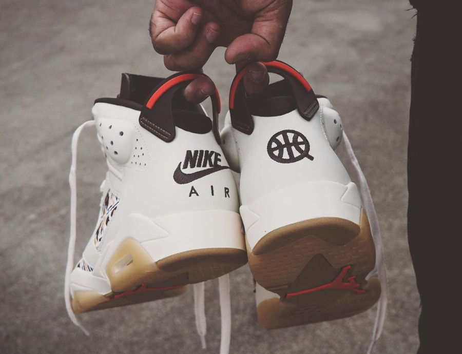 Air Jordan VI Retro 2020 en wax beige et marron (1)