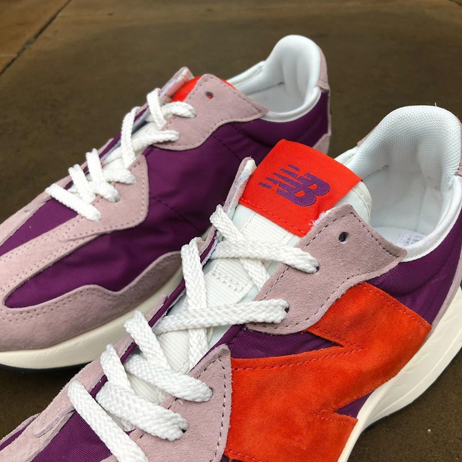 New Balance 327 violet gris et orange (1)