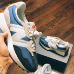 Women's New Balance 327 Blue Grey White