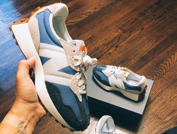 New balance hotsell bleu et gris