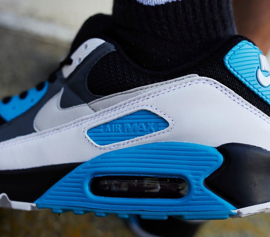 Air max 90 sales bleu et blanc