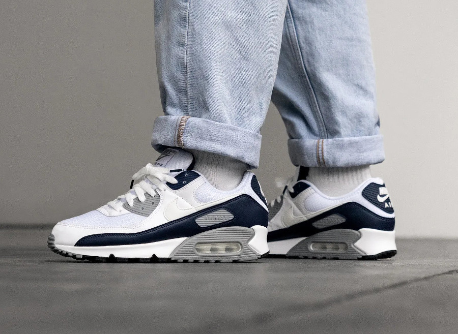 air max 90 bleu blanc