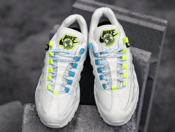 Nike Air Max 95 femme WW blanche et jaune fluo (2)