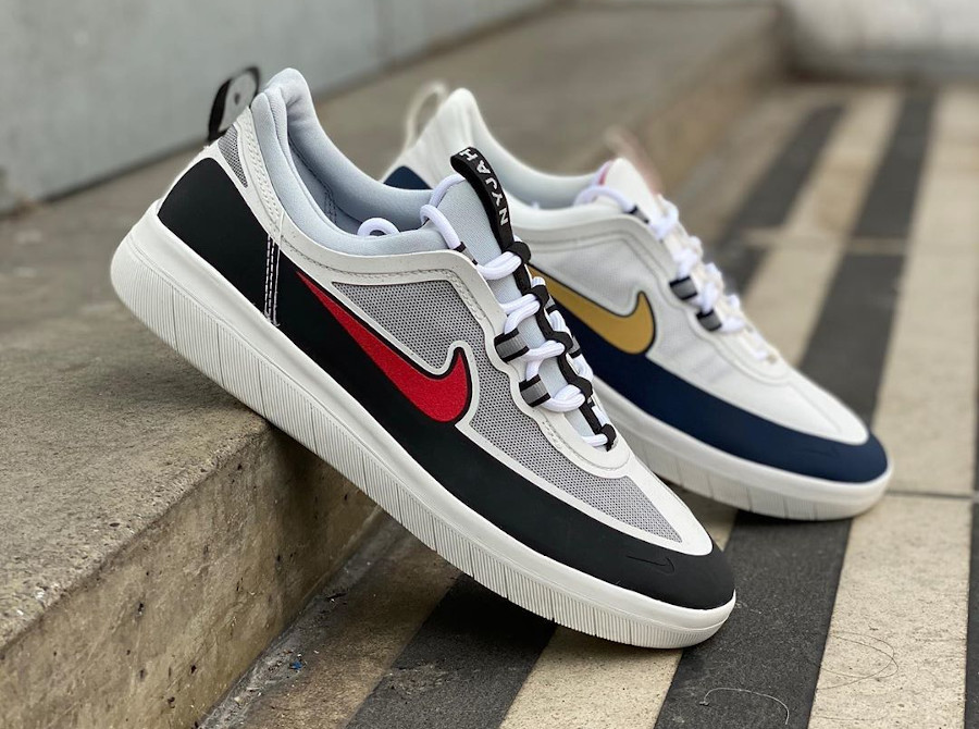 Nike Nyjah Free 2.0 blanche noire et rouge (4)