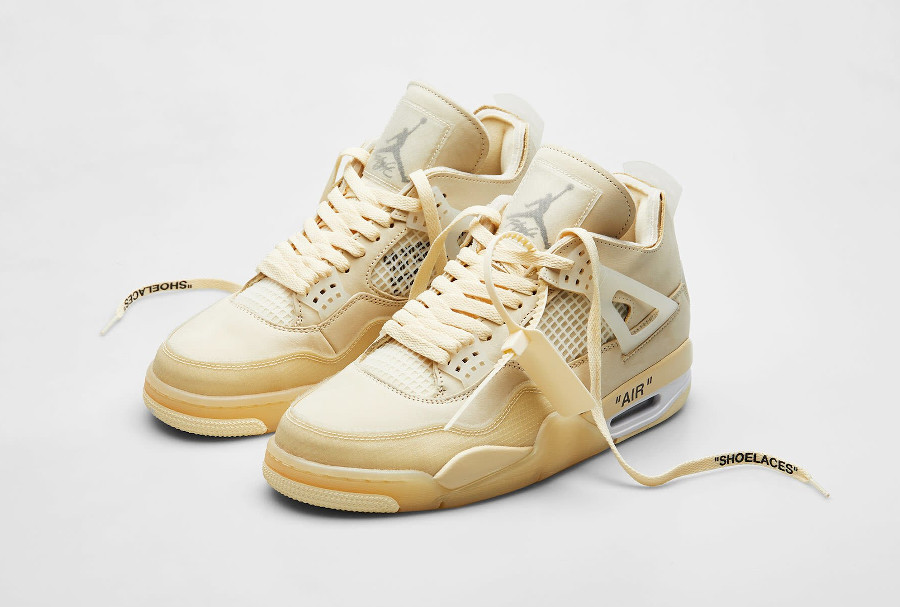 Off-White x Air Jordan 4 Sail - Le Site de la Sneaker