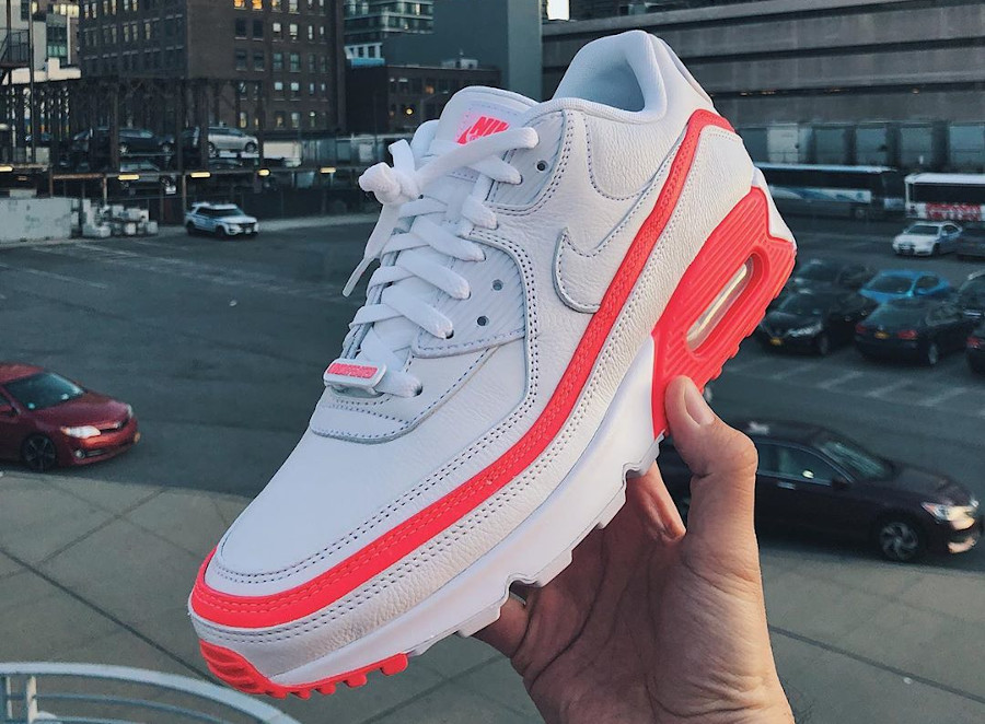 2019 - Undefeated x Air Max 90 White Solar Red Infrared - @neverwearthem