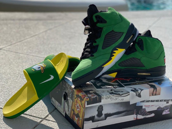 Air Jordan 5 Retro Oregon Ducks Apple Green CK6631-307