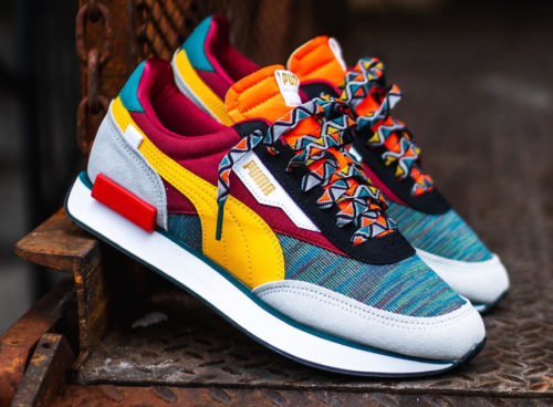puma future rider mix teal green burnt russet