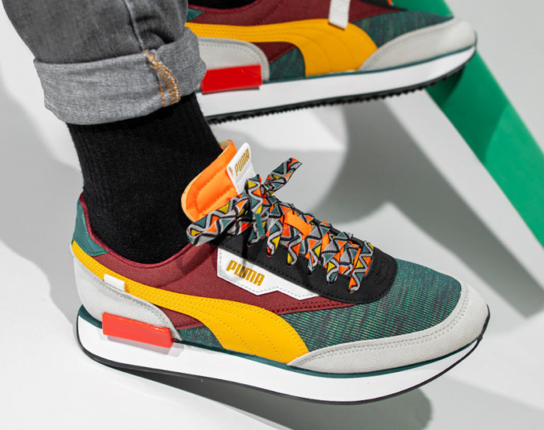 puma future rider mix teal green burnt russet