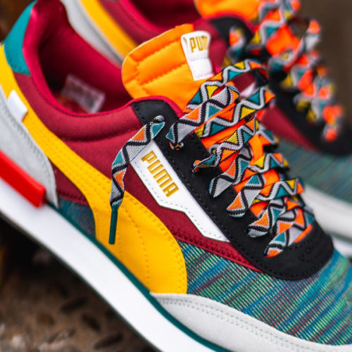 puma future rider mix teal green burnt russet