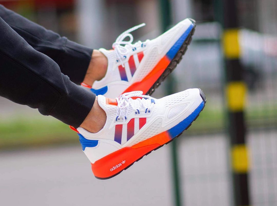 adidas blanche et orange