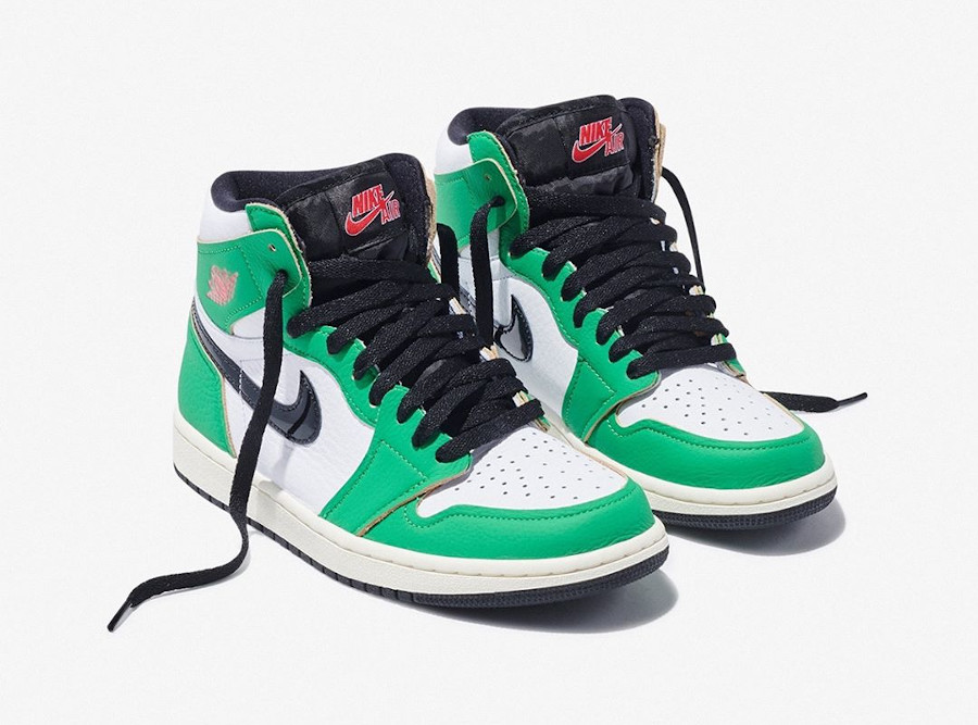 Air Jordan 1 High 2020 blanche et verte (1)