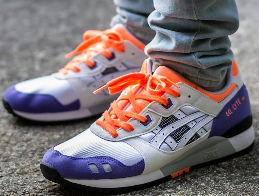 asics gel lyte iii orange purple