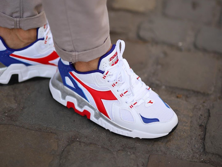 Diadora Mythos Suede White Red Blue 501 176566 C8850