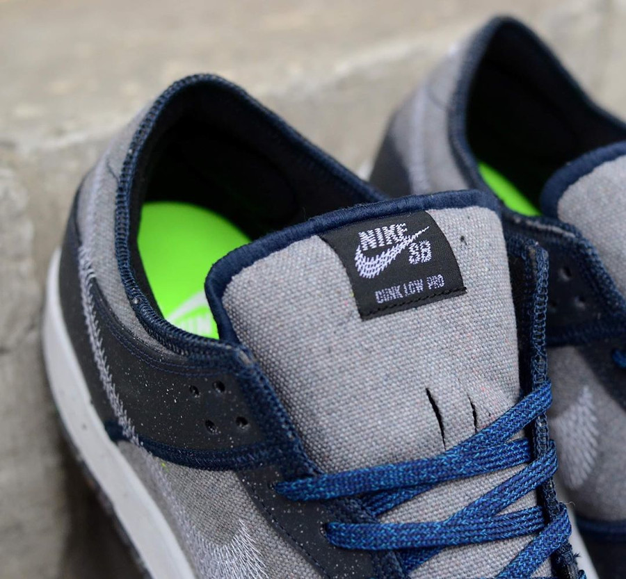 Nike Dunk Low 2020 recyclée grise et bleue (3)