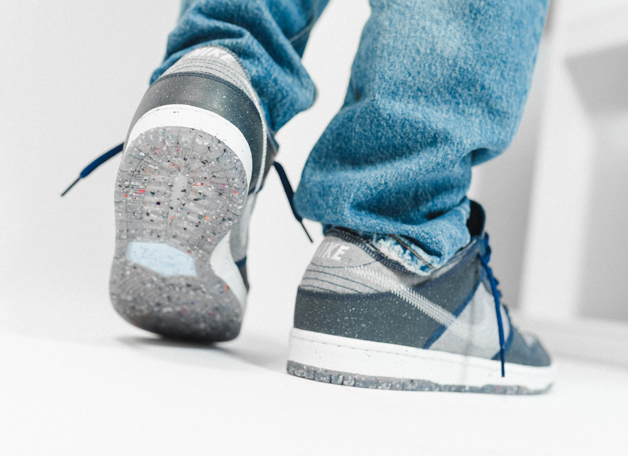 Nike Dunk Low 2020 recyclée grise et bleue (7)