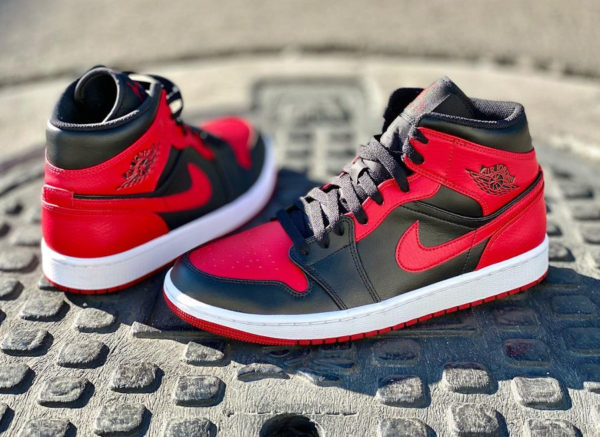 AJ1 Air Jordan 1 Mid Banned Bred 2020 554724 074