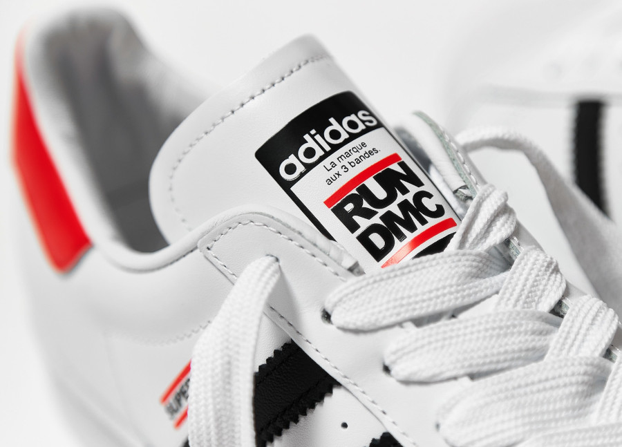 Adidas Superstar 80's run d mc blanche noire et rouge (6)