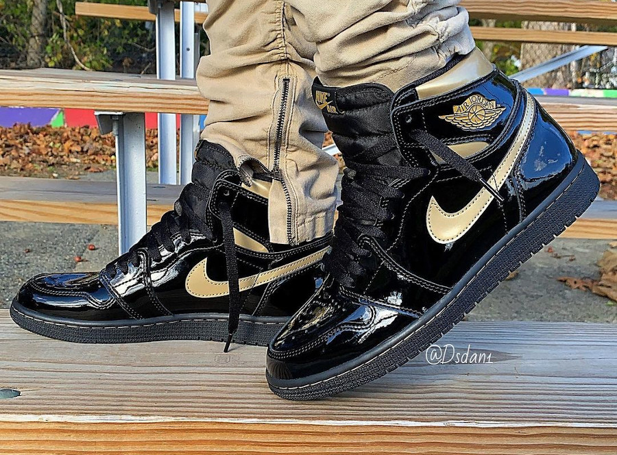 jordan 1 high og black gold