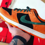 Nike Dunk Low SP CO.JP Suede orange céramique noir et vert (7)