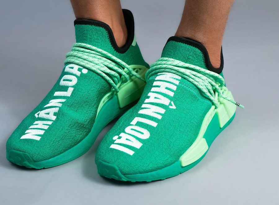 GY0089 : que vaut la Adidas x PW NMD Human Race Green Nhân Loại