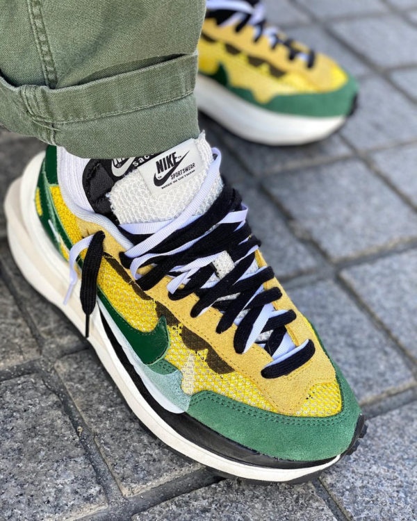 nike sacai green and yellow