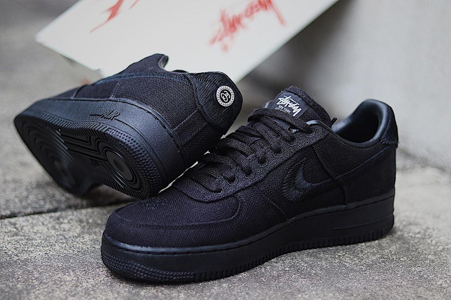 STUSSY × NIKE AIR FORCE 1 LOW BLACK AF1