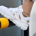 New Balance 850 WL850GFB White 'Jewel' Gold Chain