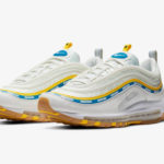 Nike Air Max 97 UNDFTD blanche jaune et bleue (1)