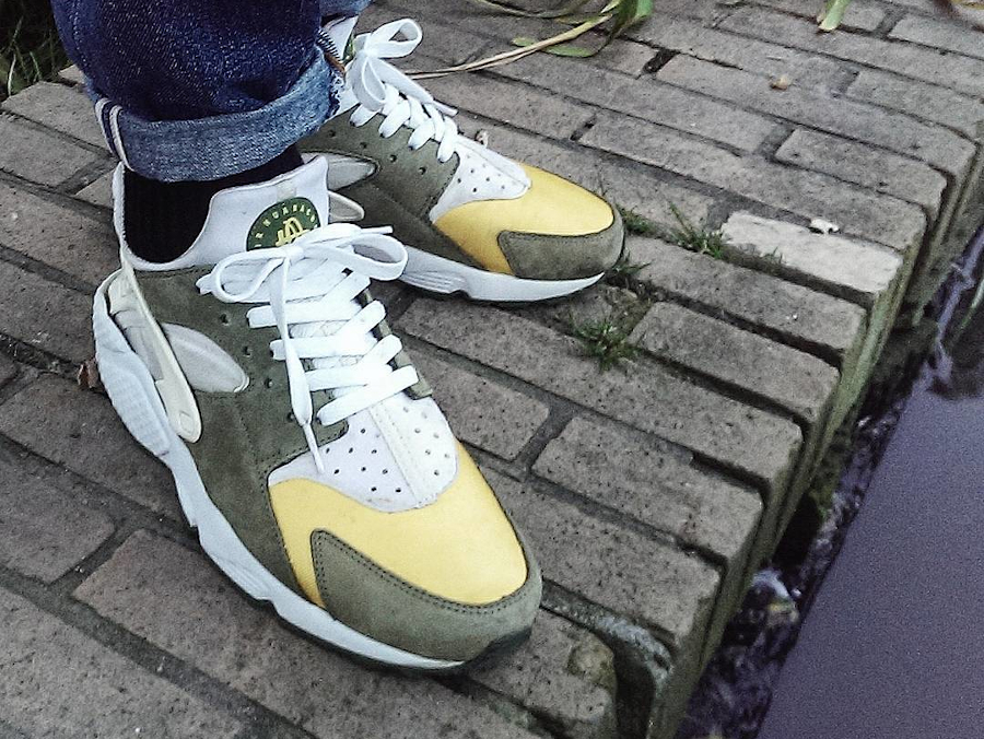 stussy dark olive huarache