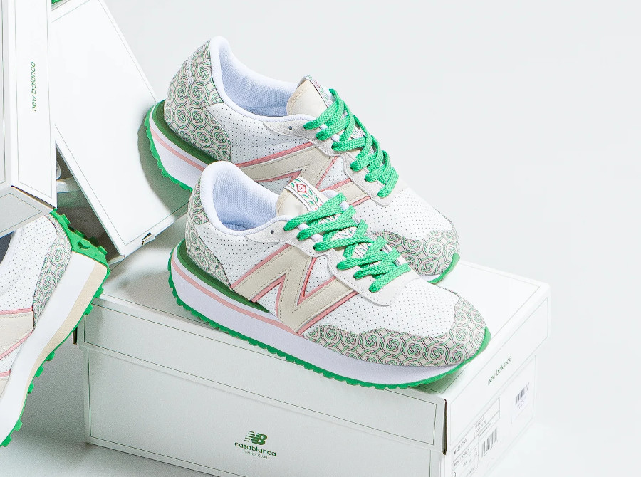 希少 casablanca new balance 25cm MS237CBAシュータンのセンターに