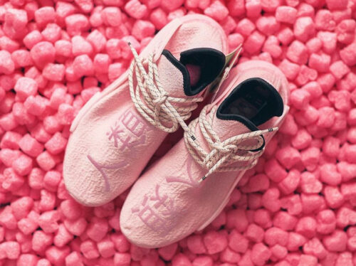 human race pink shoes