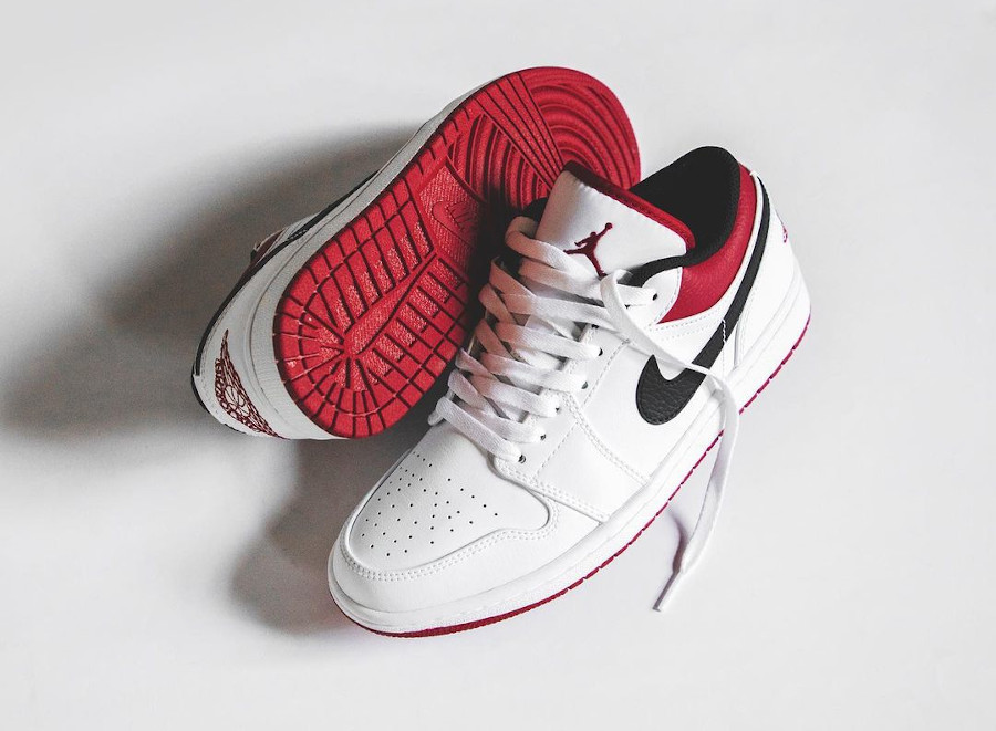 Air Jordan 1 Low White Gym Red Black