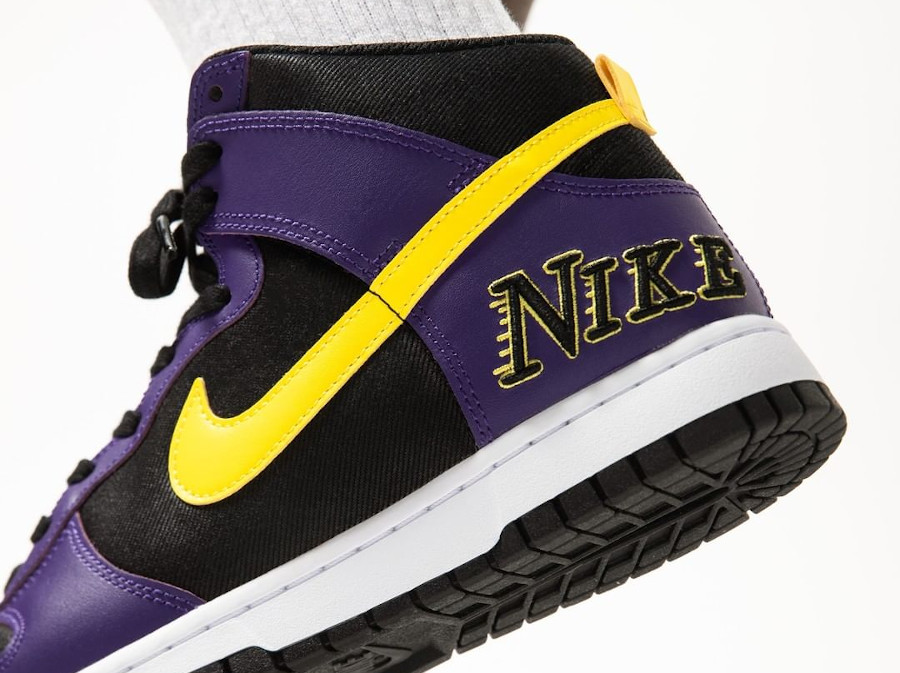 Nike Dunk Hi 2021 noir violet et jaune (1)
