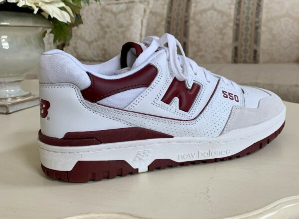 New Balance 550 BB550LI1 White Maroon Burgundy