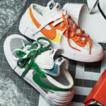 Sacai x Nike Blazer Low Classic Green & Magma Orange