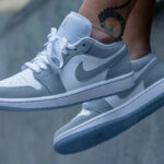 Air Jordan 1 Low White Wolf Grey on feet DC0774-105 (2)