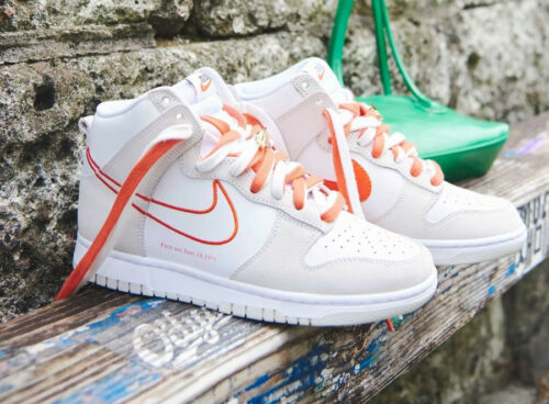 nike dunk high orange grey