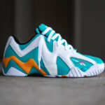 Another look at the Bait x Reebok Question Mid Ice Cold Low Aqua Orange Miami Dolphins