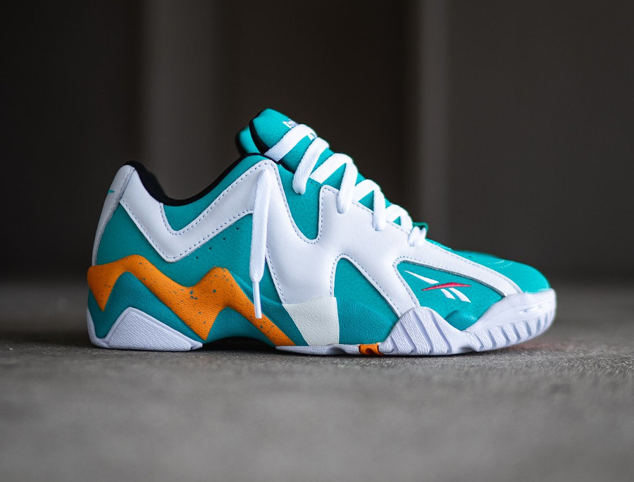 Reebok Kamikaze 2 Low Aqua Orange Miami Dolphins