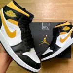 AJ1 Mid Pollen Black University Gold 554724-177