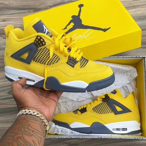 Que vaut la Air Jordan 4 Retro AJ4 Lightning 2021 Tour Yellow (daim jaune moutarde)