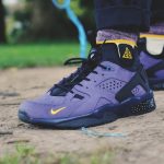 Nike ACG Air Mowabb OG 2021 Gravity Purple University Gold Blue Void on feet