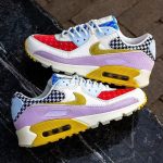 Nike Wmns AM90 Patchwork Corduroy Multicolor Sail Bright Citron Doll Lobster 150x150