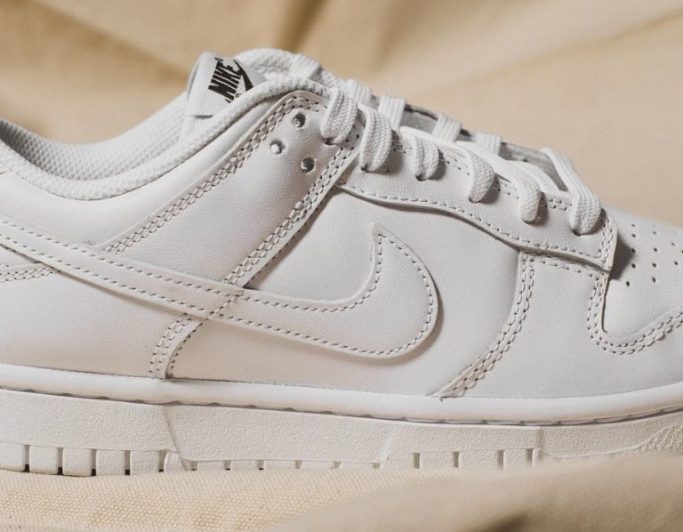 nike dunk low triple white 41