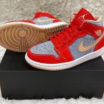 AJ1 Mid SE Denim Red Cinnabar (style Levi's)