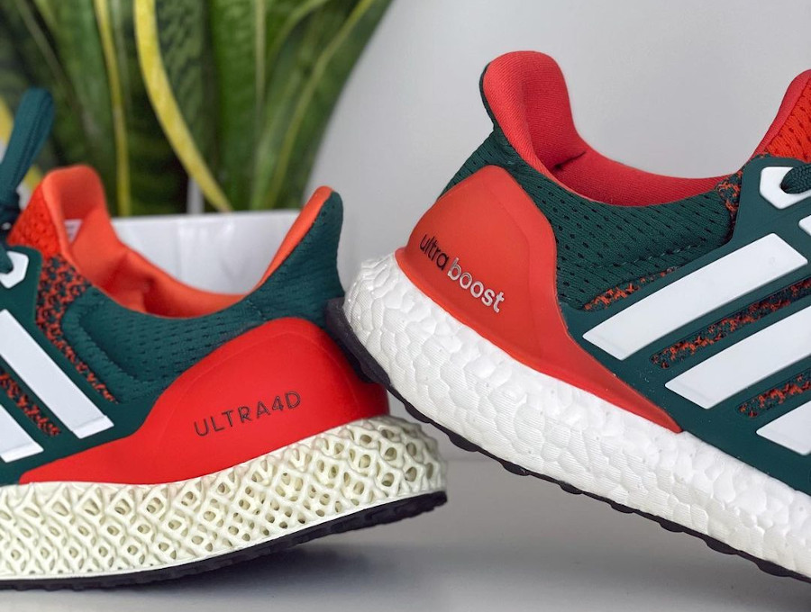 Adidas Ultra4D Futurecraft Miami Hurricanes Green Orange