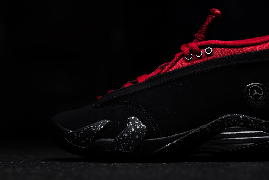 Air Jordan 14 2021 rouge et en daim noir (4)