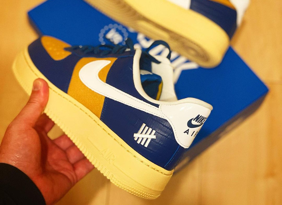 Nike Air Force One UNDFTD jaune et bleue (6)